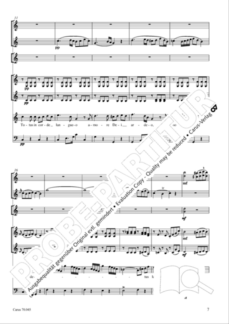 Totus in corde langueo Flute scores gallery preview page 8
