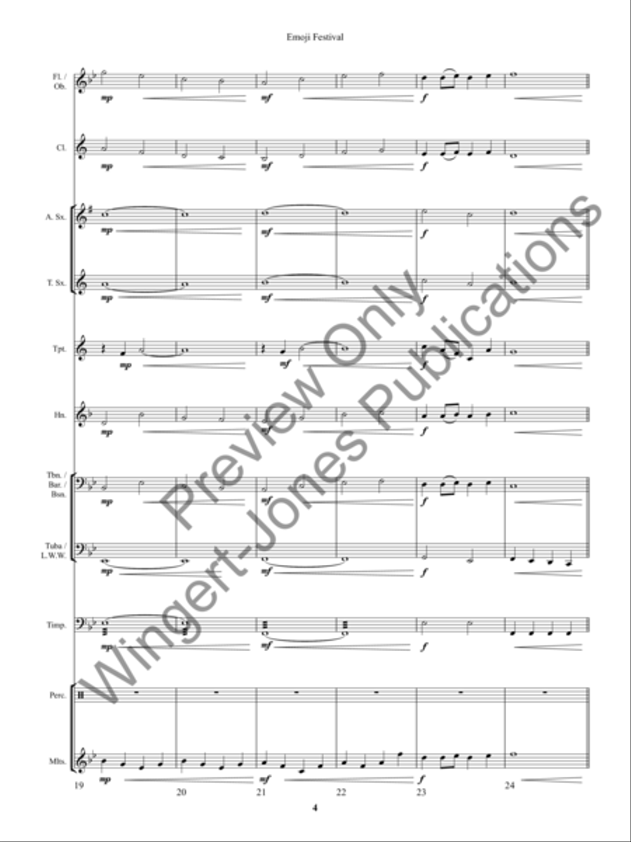 Emoji Festival Concert Band scores gallery preview page 7