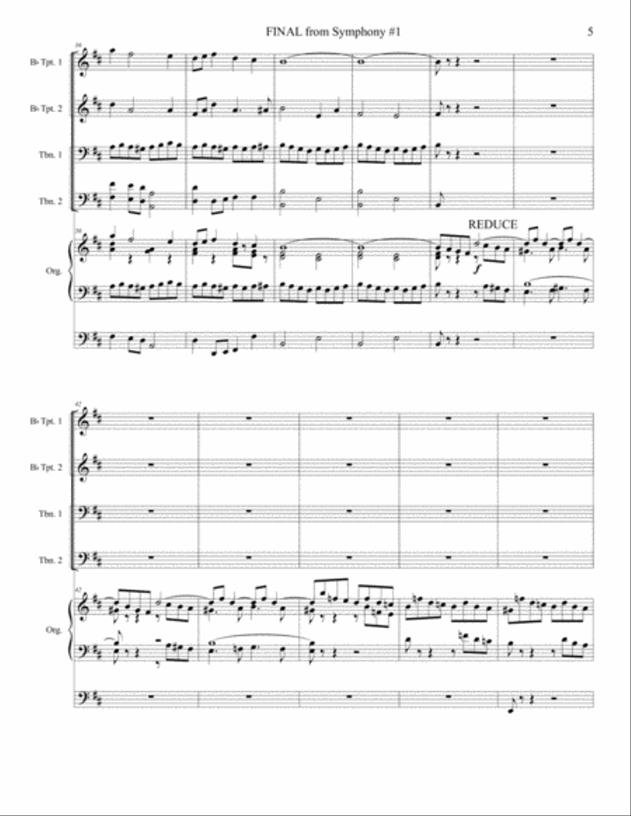 FINAL from Vierne Organ Symphony with Brass Small Ensemble scores gallery preview page 5