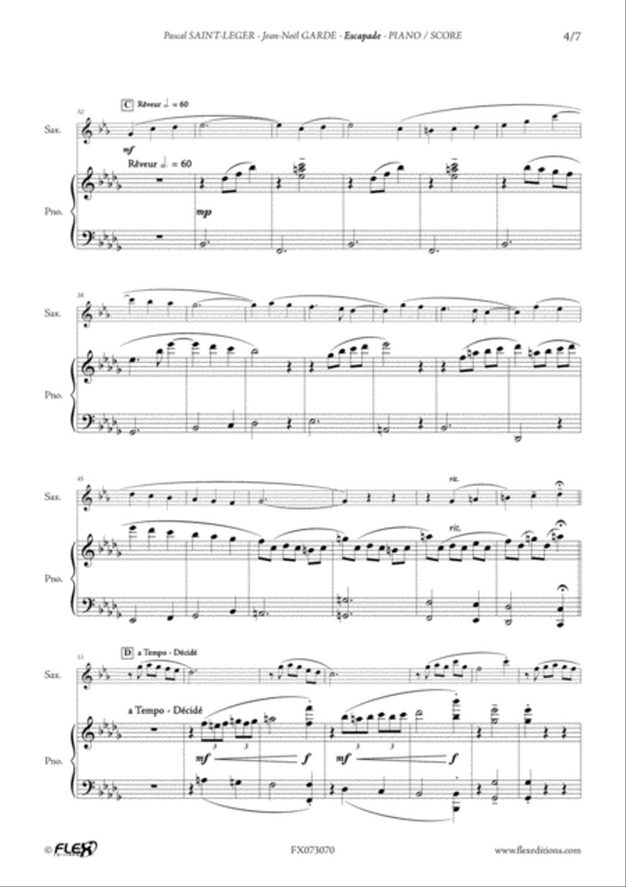 Escapade Escapade Tenor Saxophone scores gallery preview page 4