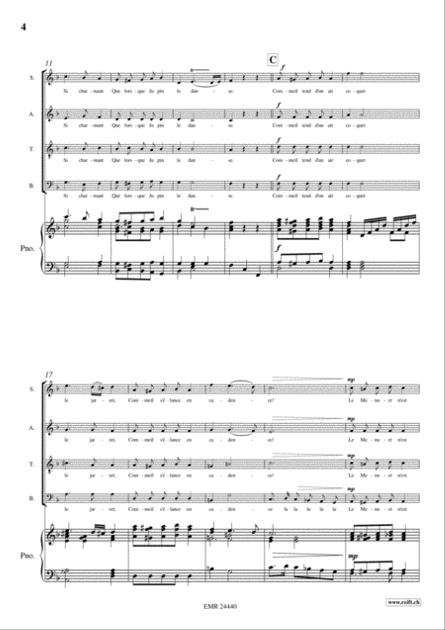 Orphee Aux Enfers 4-Part scores gallery preview page 4