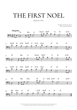 The First Noel (Bassoon Solo) - Christmas Carol