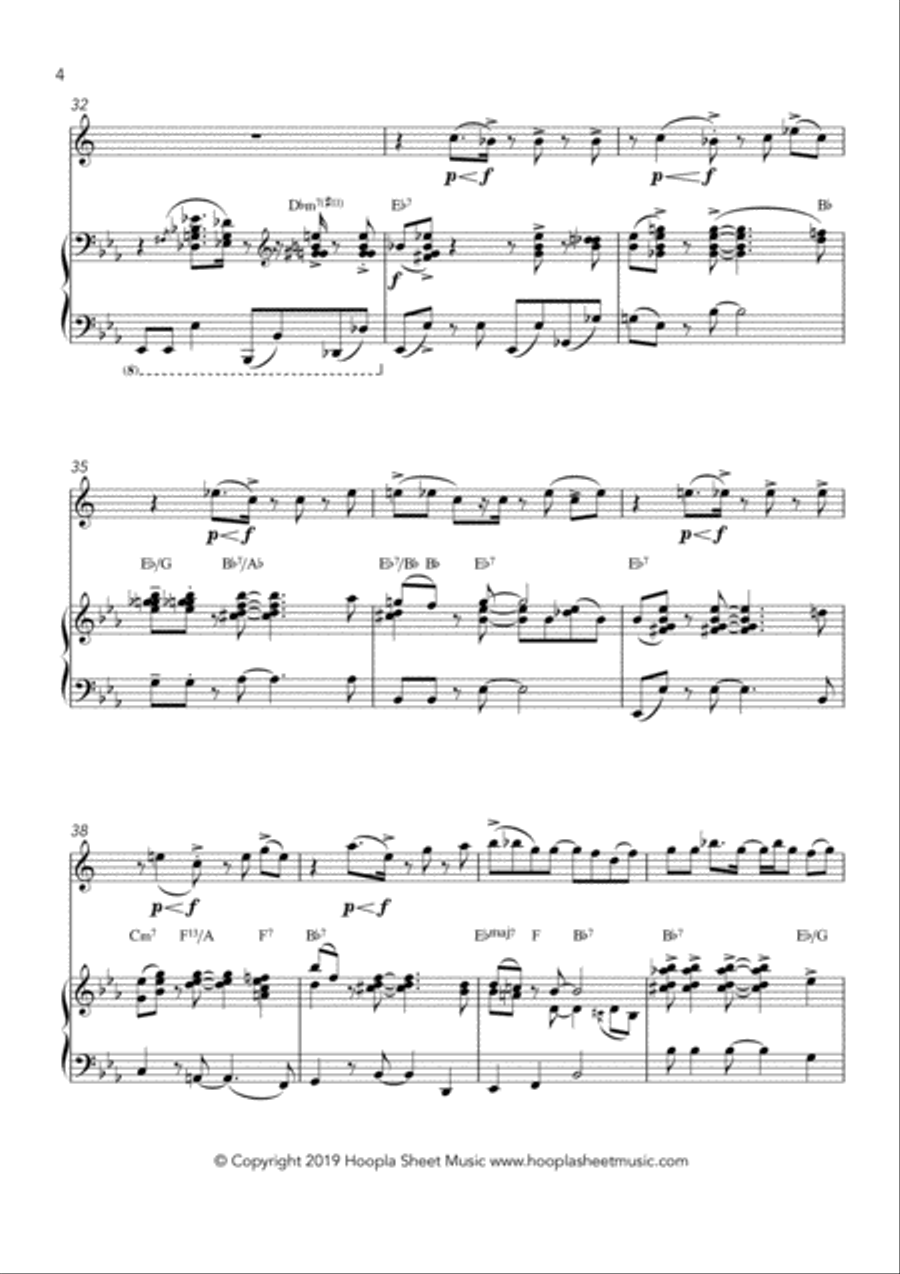 Hark! The Funky Angels Sing (Hark! The Herald Angels Sing) Alto Saxophone scores gallery preview page 4