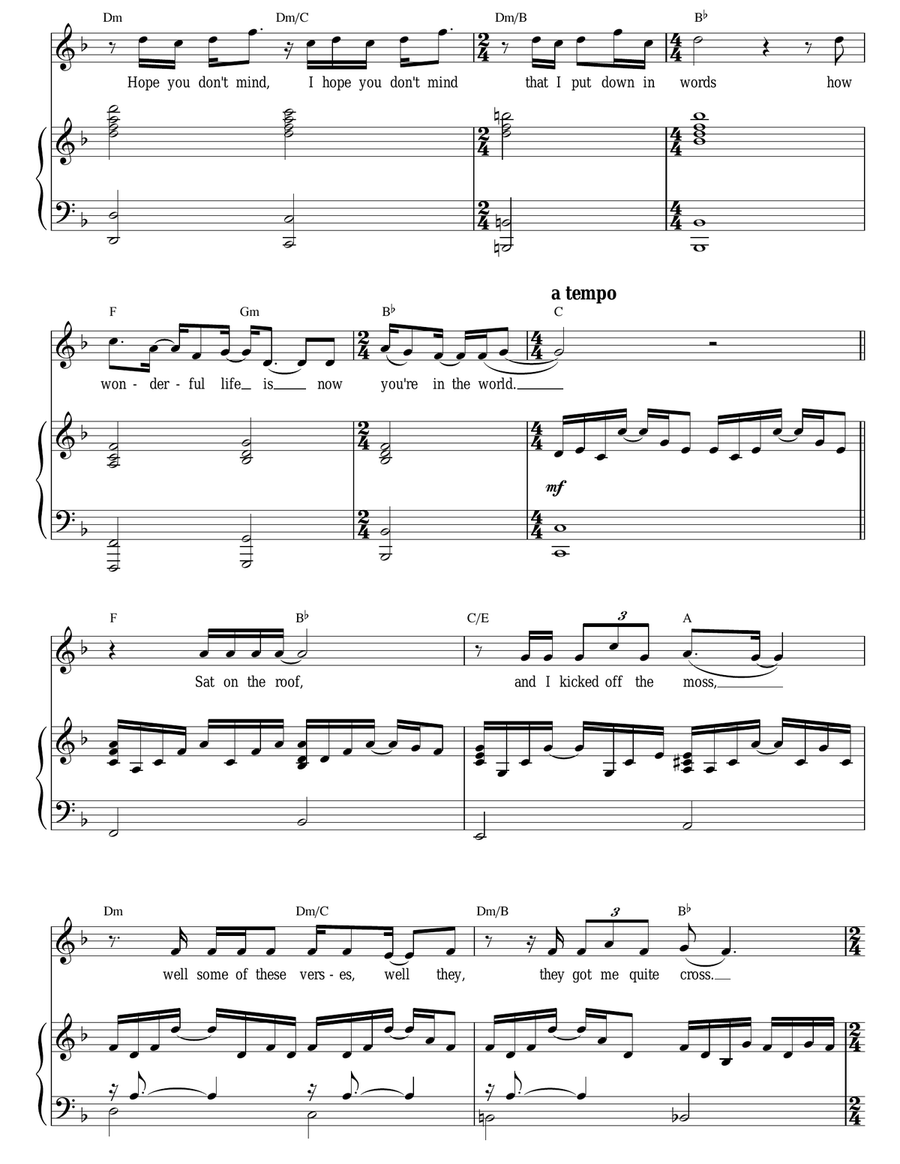 Your Song (from Moulin Rouge) Piano, Vocal scores gallery preview page 2