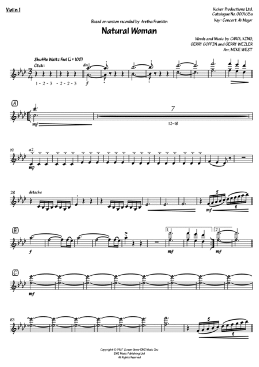 (you Make Me Feel Like) A Natural Woman String Quartet scores gallery preview page 2