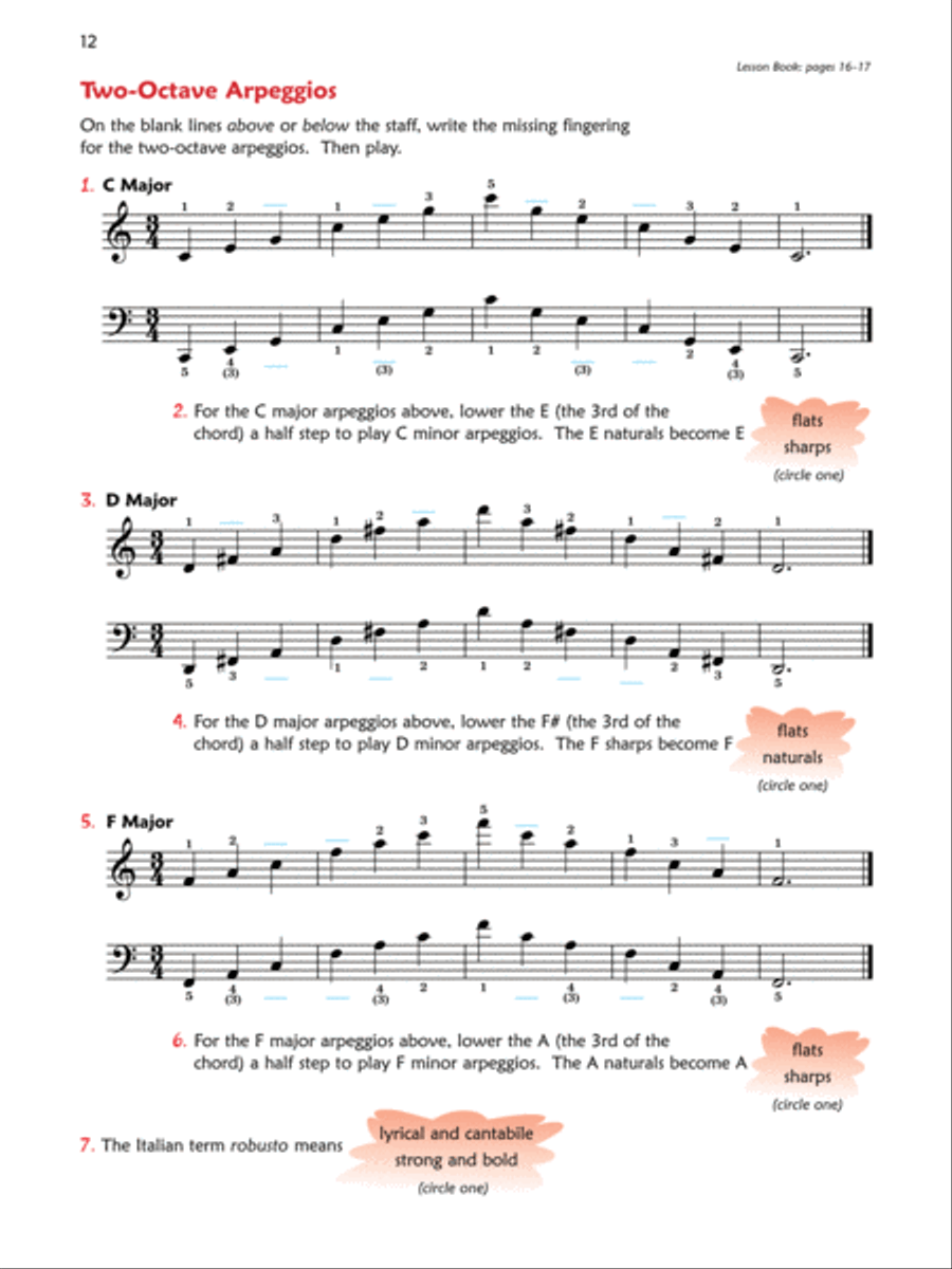 Premier Piano Course Theory, Book 6 Piano Method scores gallery preview page 3