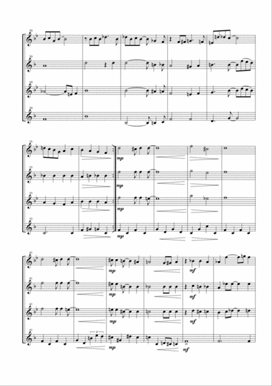 Mood Indigo Woodwind Quartet scores gallery preview page 5