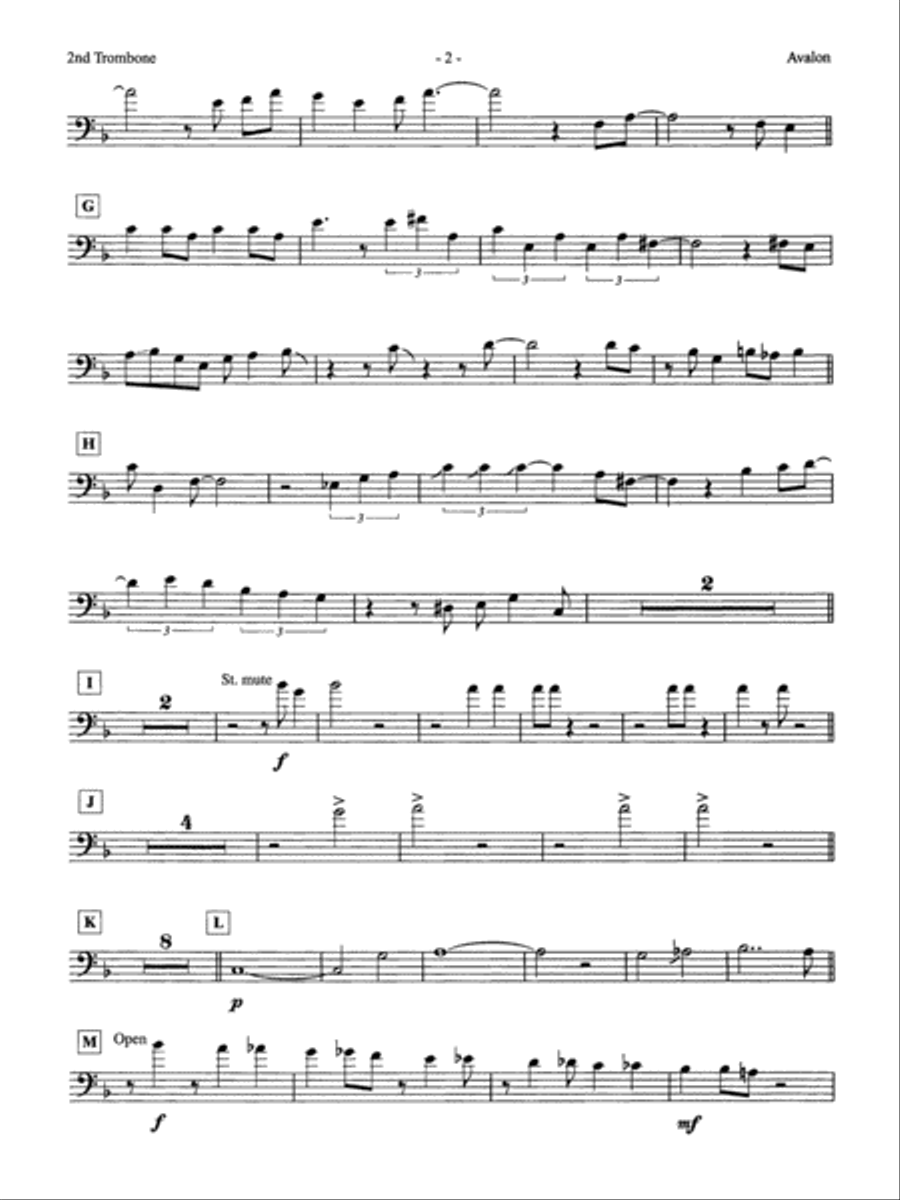 Avalon: 2nd Trombone Jazz Ensemble scores gallery preview page 2