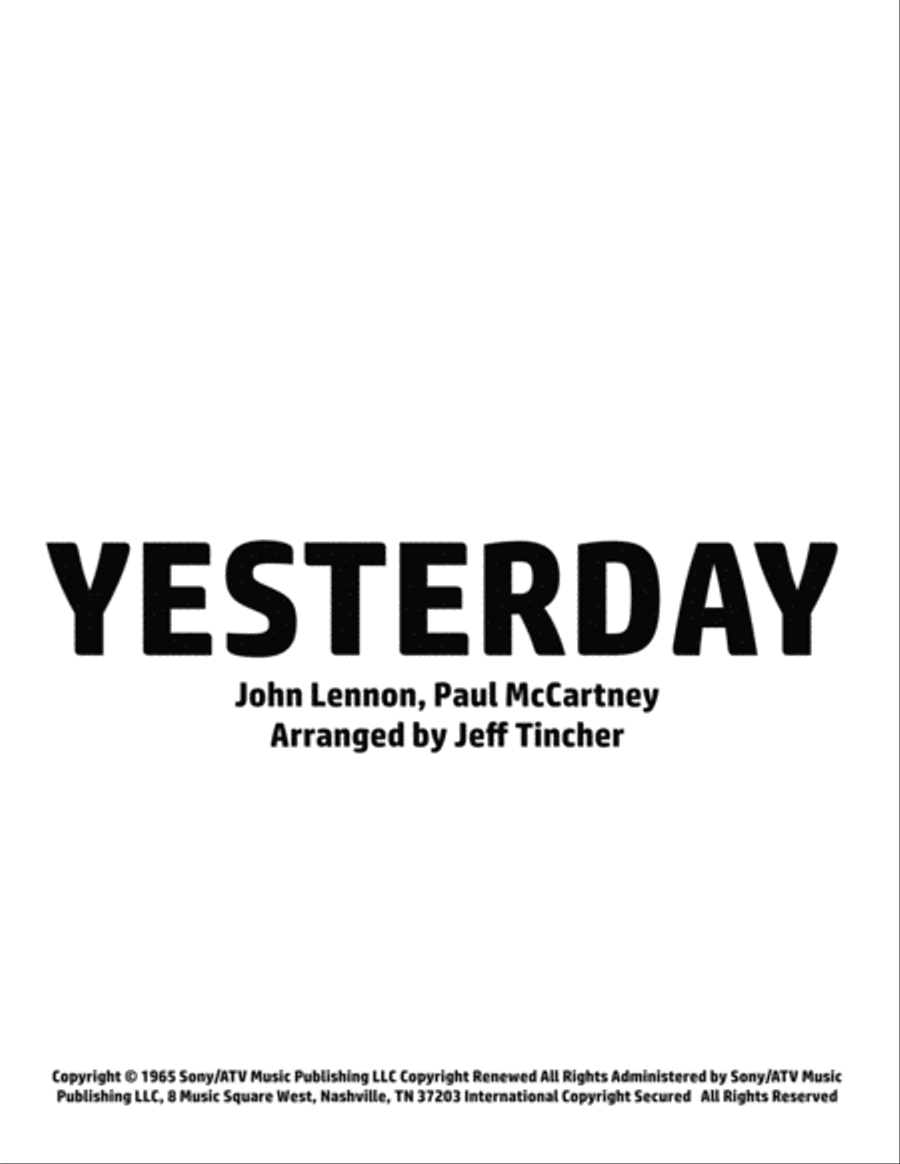 Yesterday Voice scores gallery preview page 1