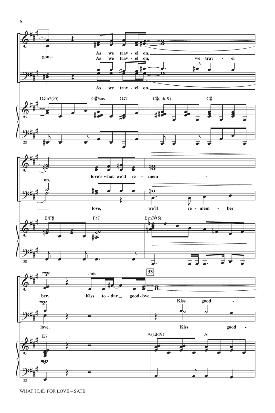 What I Did For Love (from A Chorus Line) (arr. Audrey Snyder) 4-Part scores gallery preview page 5