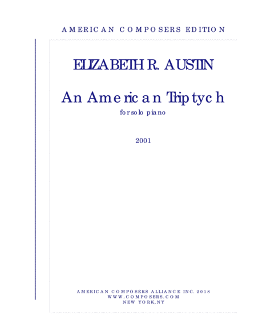 [Austin] An American Triptych Piano Solo scores gallery preview page 1