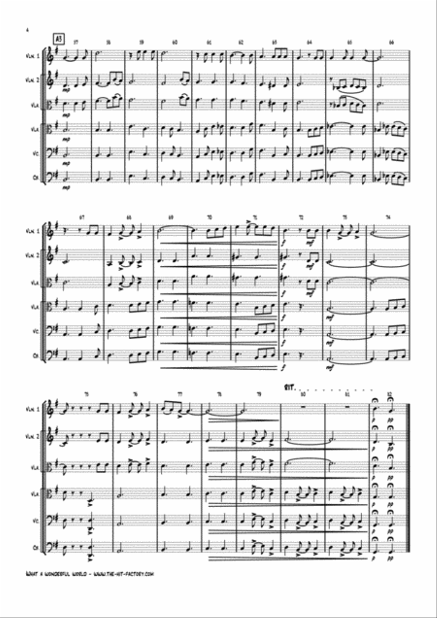 What A Wonderful World What A Wonderful World String Trio scores gallery preview page 4