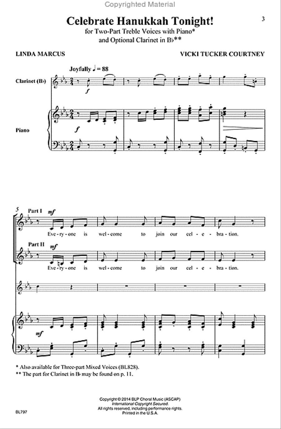 Celebrate Hanukkah Tonight! 2-Part scores gallery preview page 2