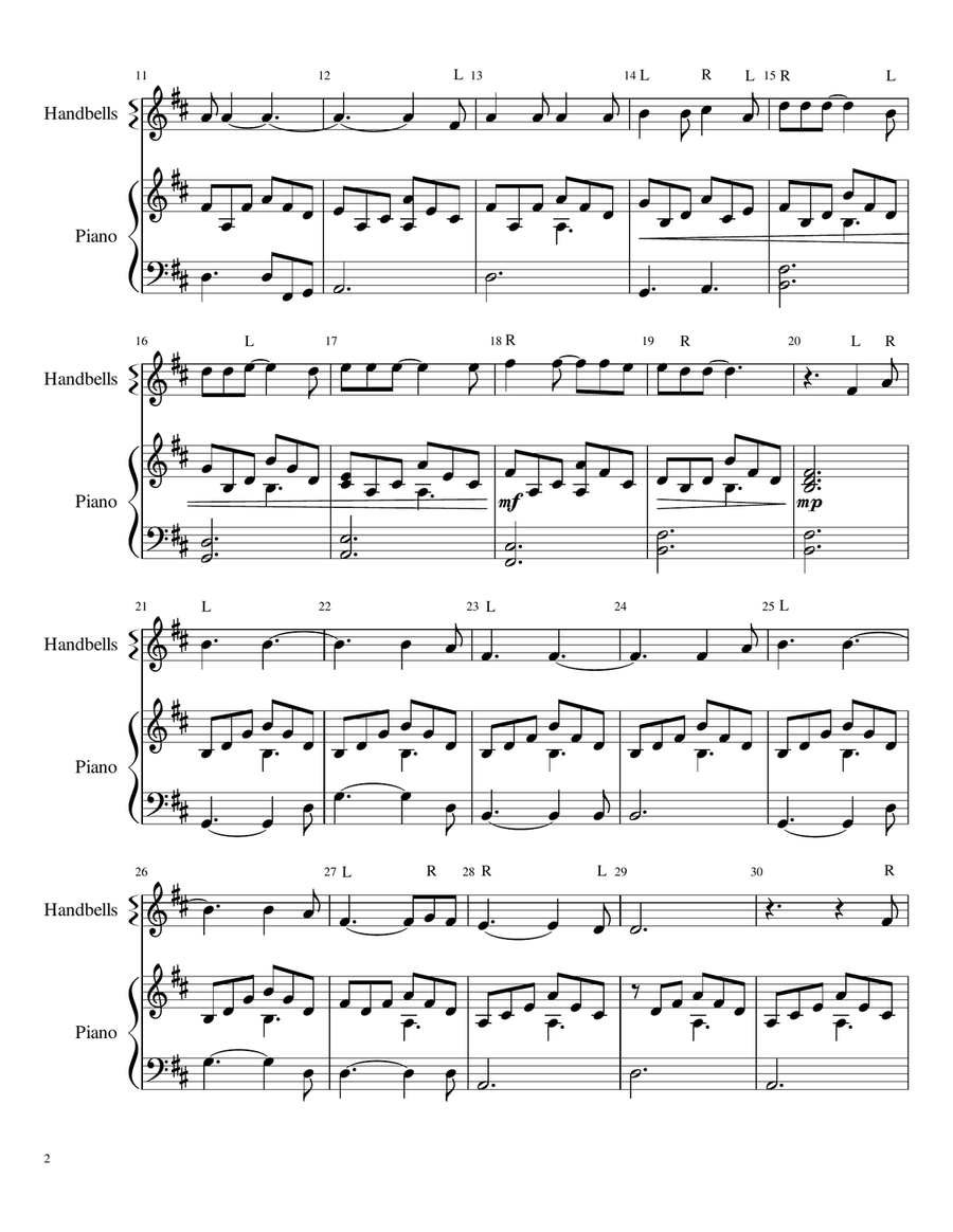 Hallelujah Handbell Choir scores gallery preview page 2