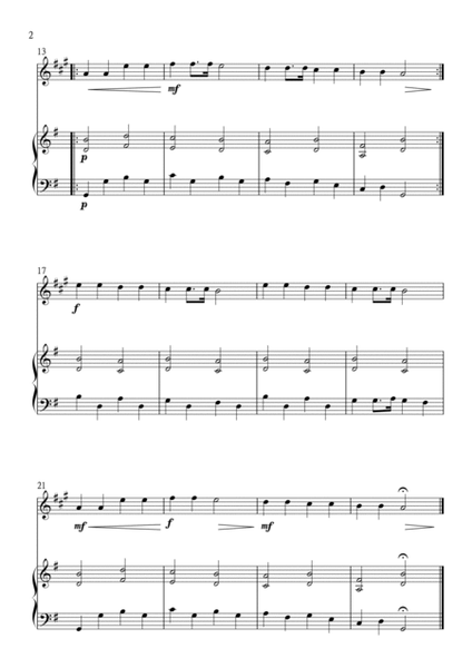 Twinkle Twinkle Little Star for Clarinet and Piano in G Major. Very Easy. image number null