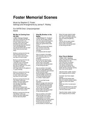 Foster Memorial Scenes