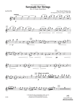 Serenade for Strings Mvt. IV Finale (Tema Ruso): Flute