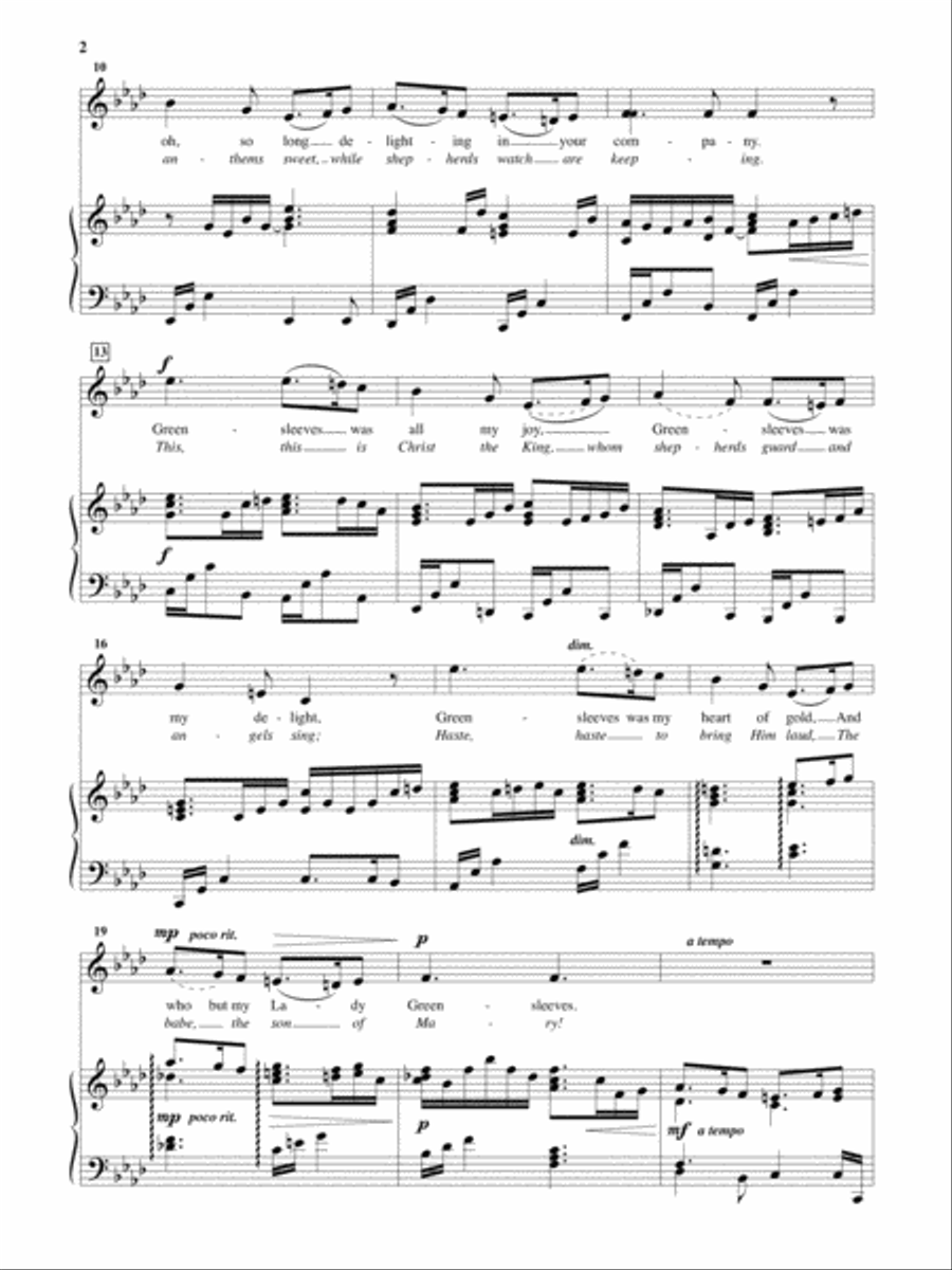 Greensleeves (What Child Is This) [Medium Voice] Medium Voice scores gallery preview page 2