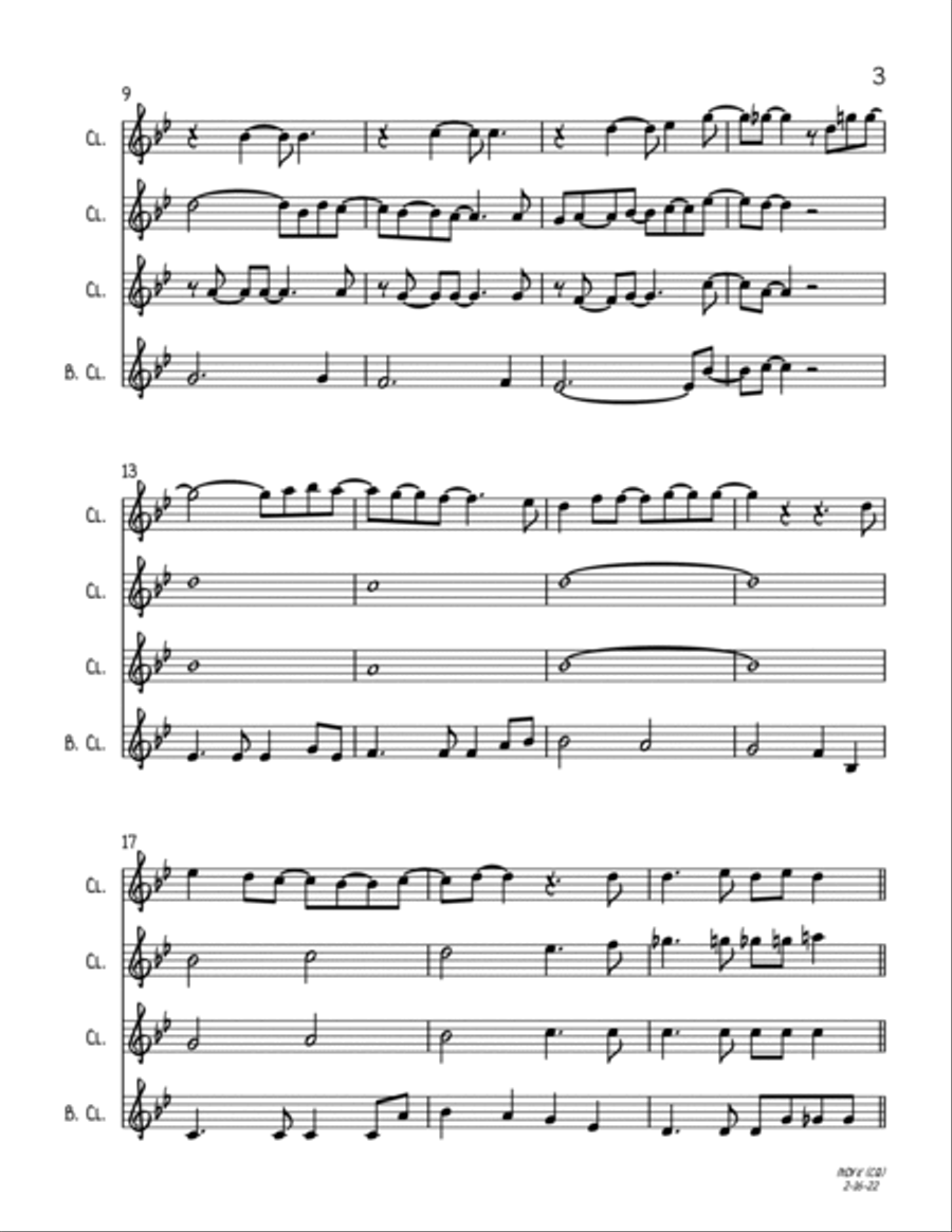Mary, Did You Know? Woodwind Quartet scores gallery preview page 3