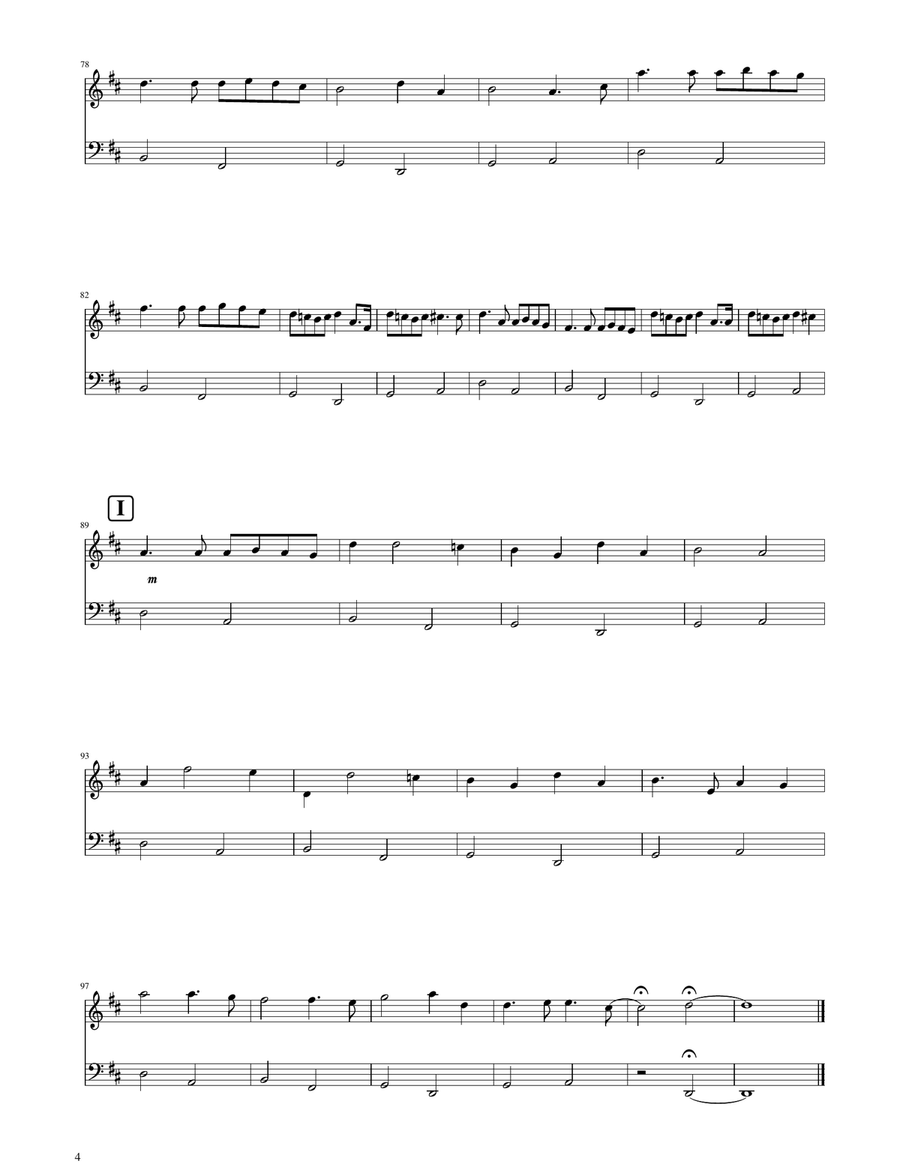 Canon in D - Violin and Cello Duet String Duet scores gallery preview page 4