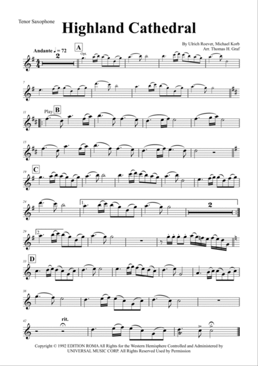Highland Cathedral Chamber Music scores gallery preview page 4