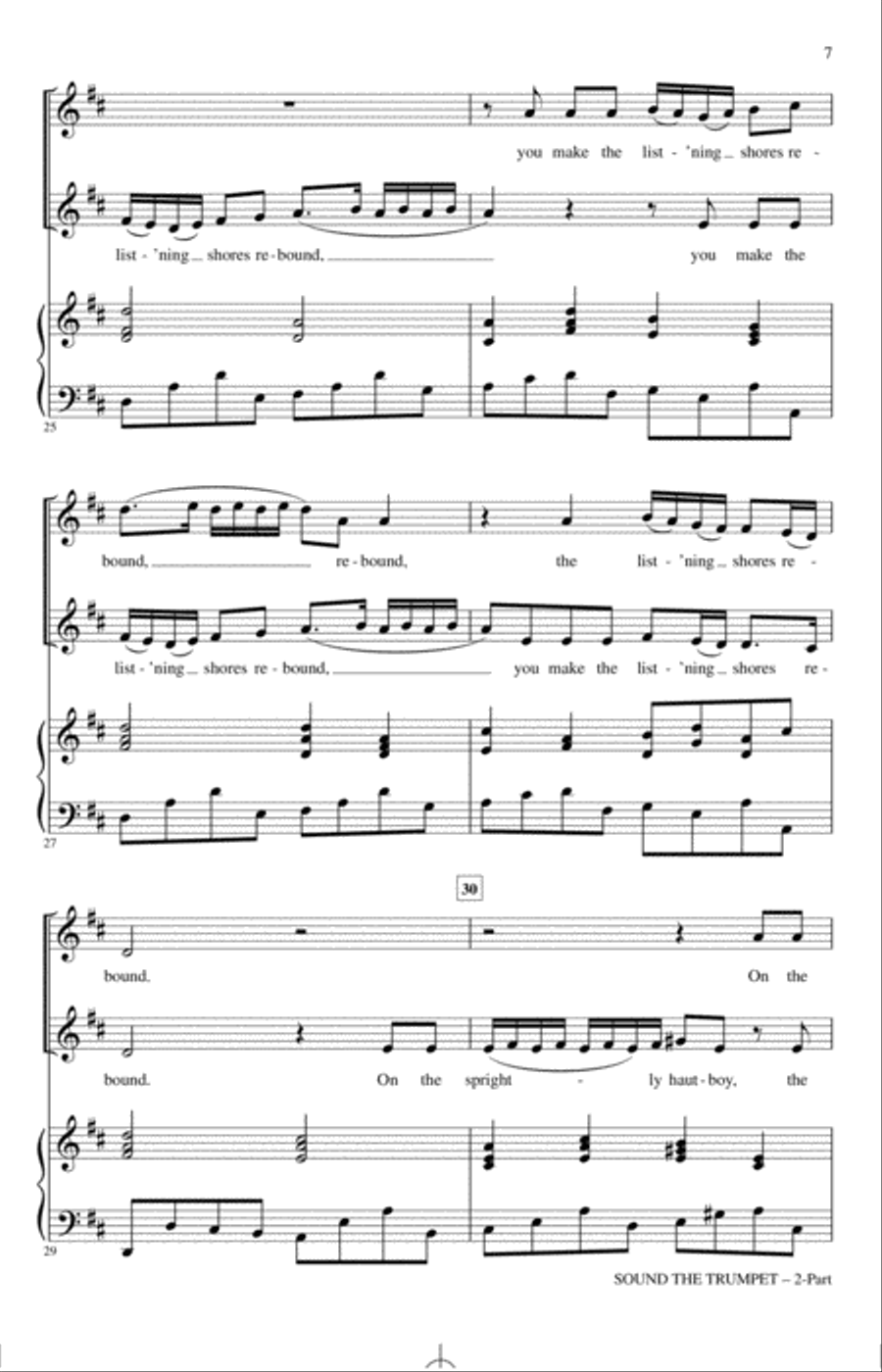 Sound The Trumpet 2-Part scores gallery preview page 5