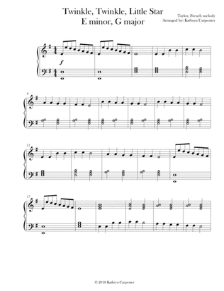 Twinkle, Twinkle Little Star (Early Intermediate Piano, Minor & Major)