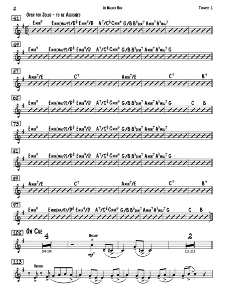 In Walked Bud Jazz Ensemble scores gallery preview page 5