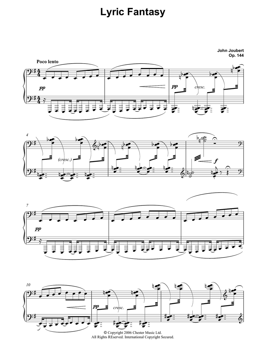 Lyric Fantasy Piano Solo scores gallery preview page 1