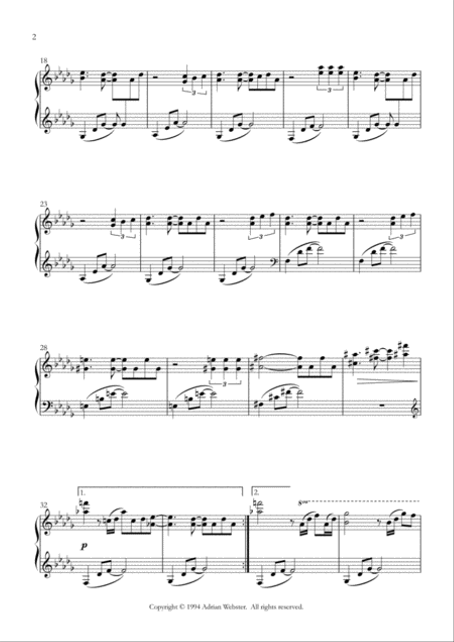 Responsible For You - CrusaderBeach - Beautiful Piano Solo for Wedding Piano Solo scores gallery preview page 2