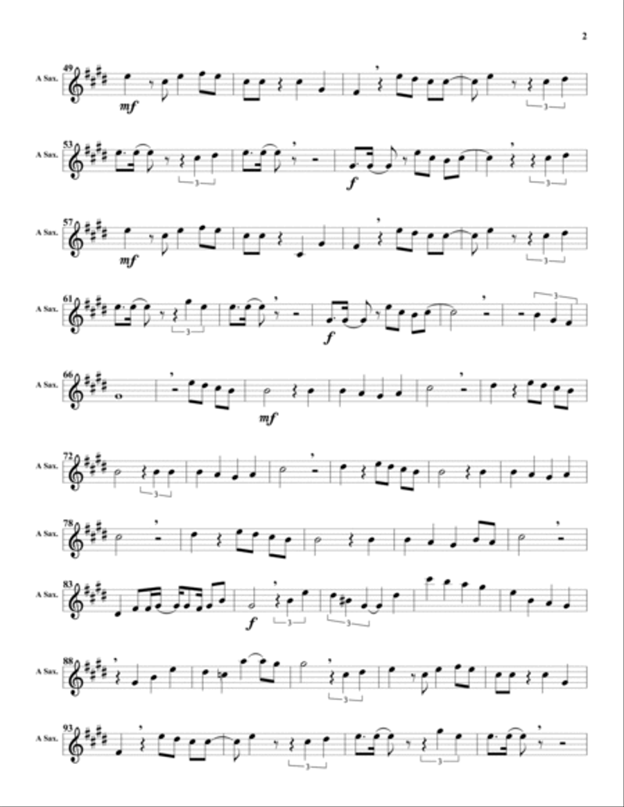 Lessons In Love Alto Saxophone scores gallery preview page 2