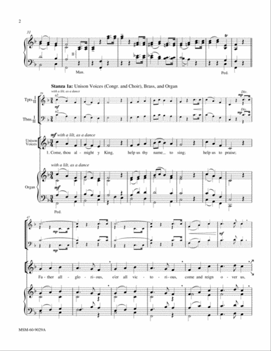 Come, Thou Almighty King Choir scores gallery preview page 4
