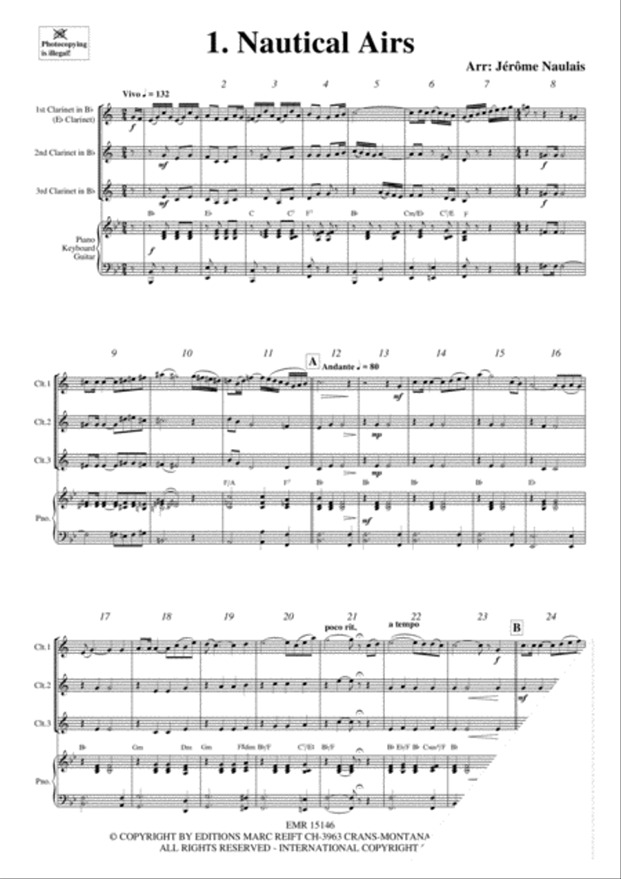 3 Clarinets & Piano Vol. 3 Clarinet scores gallery preview page 3