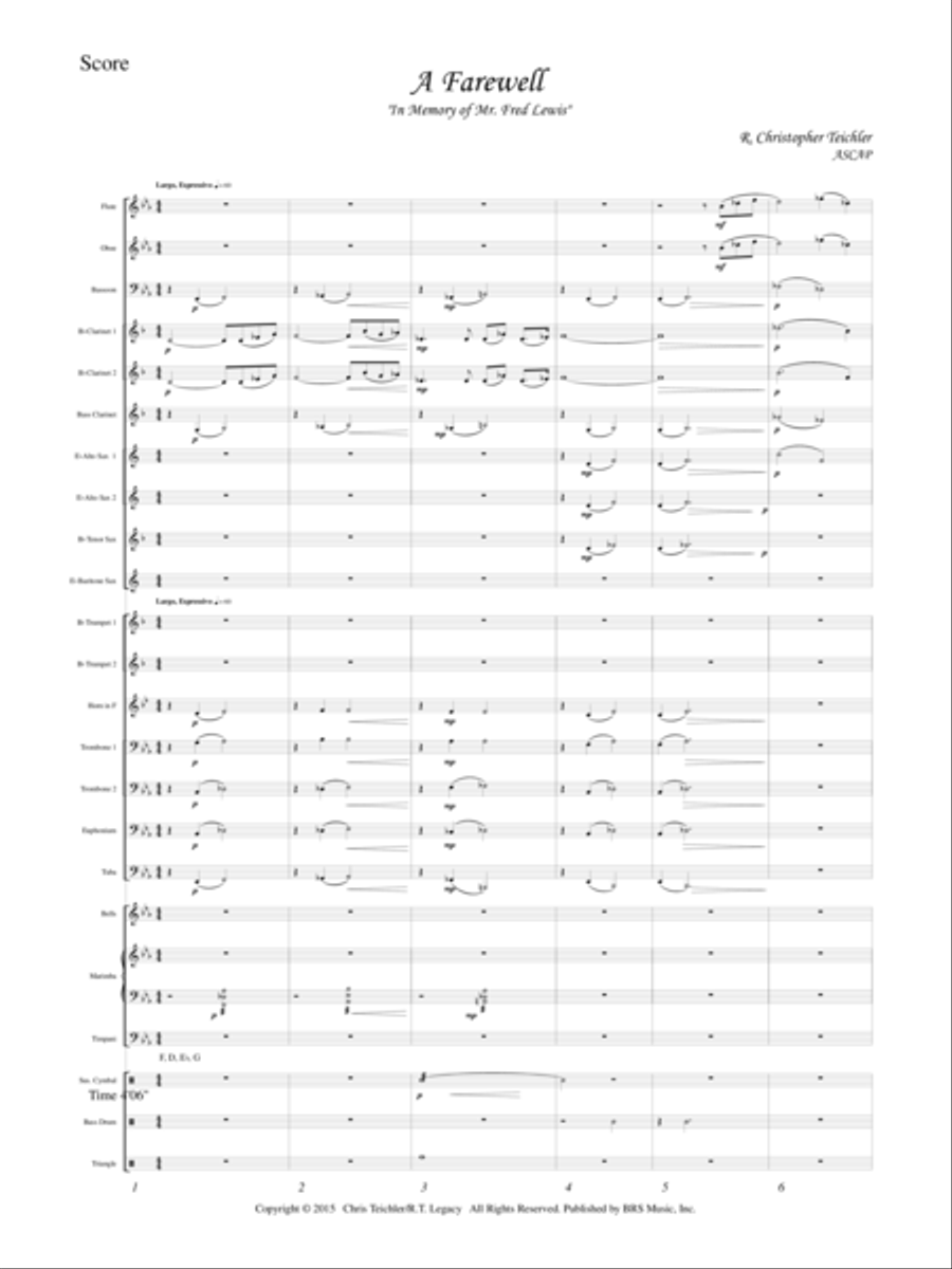 A Farewell Concert Band scores gallery preview page 2
