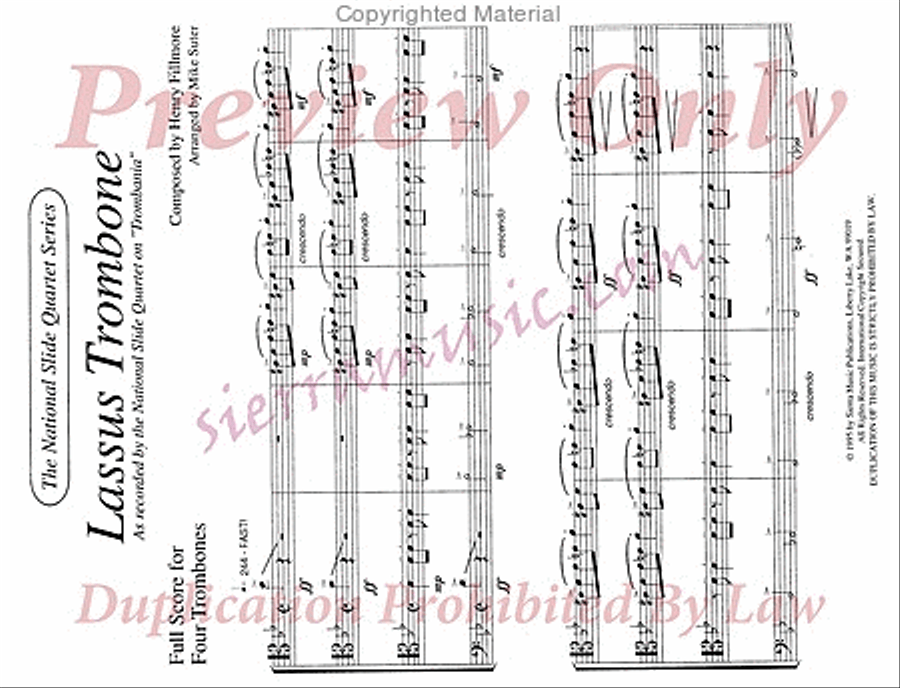 Lassus Trombone Trombone Quartet scores gallery preview page 2