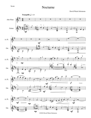 Nocturne for alto flute and guitar