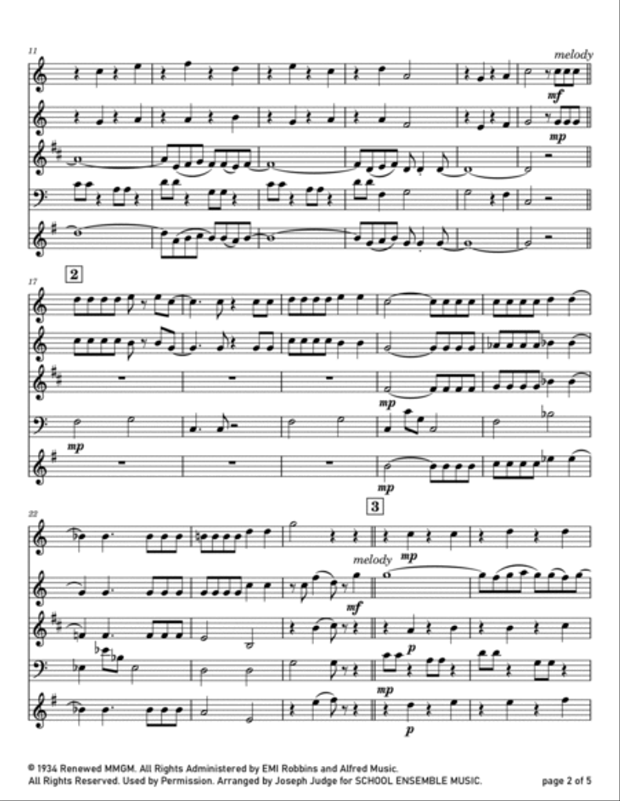 Blue Moon Woodwind Quartet scores gallery preview page 2