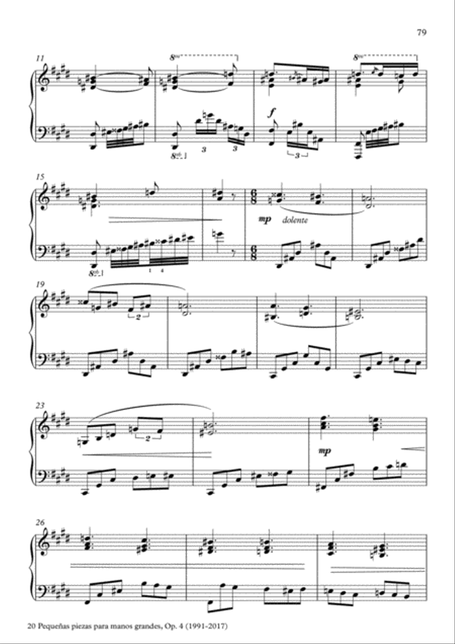 20 Piezas, Op. 4 (2017) No. 20. Scherzino Piano Solo scores gallery preview page 2