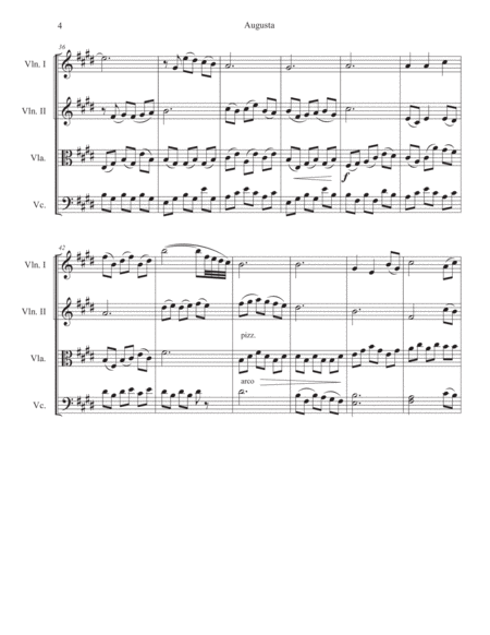 Augusta String Quartet - Digital Sheet Music
