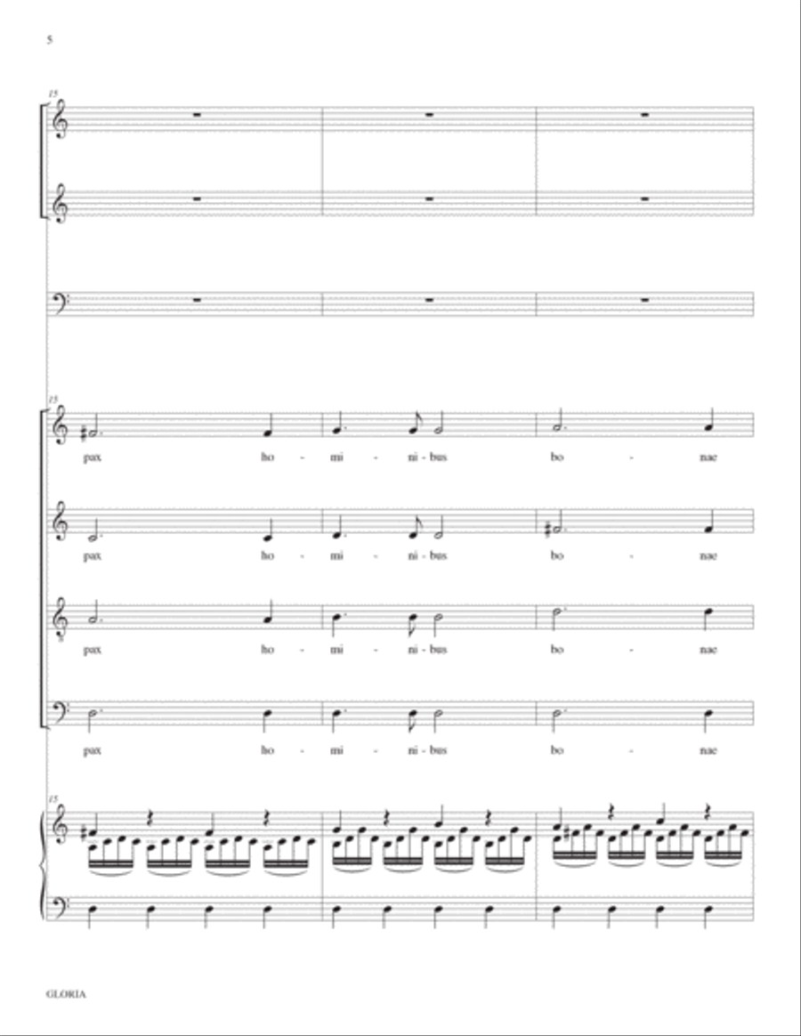 Gloria: from Mariazeller Messe: Full Score and Parts 4-Part scores gallery preview page 5