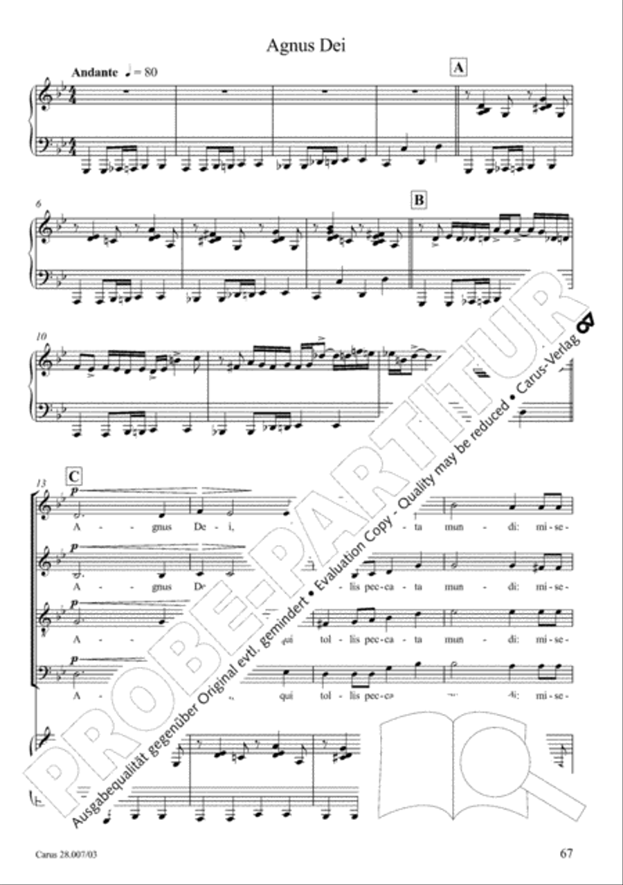 Missa latina 4-Part scores gallery preview page 68