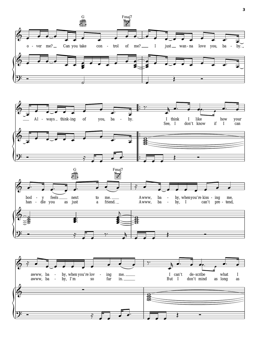 Rock Wit U (Awww Baby) Piano, Vocal, Guitar scores gallery preview page 3