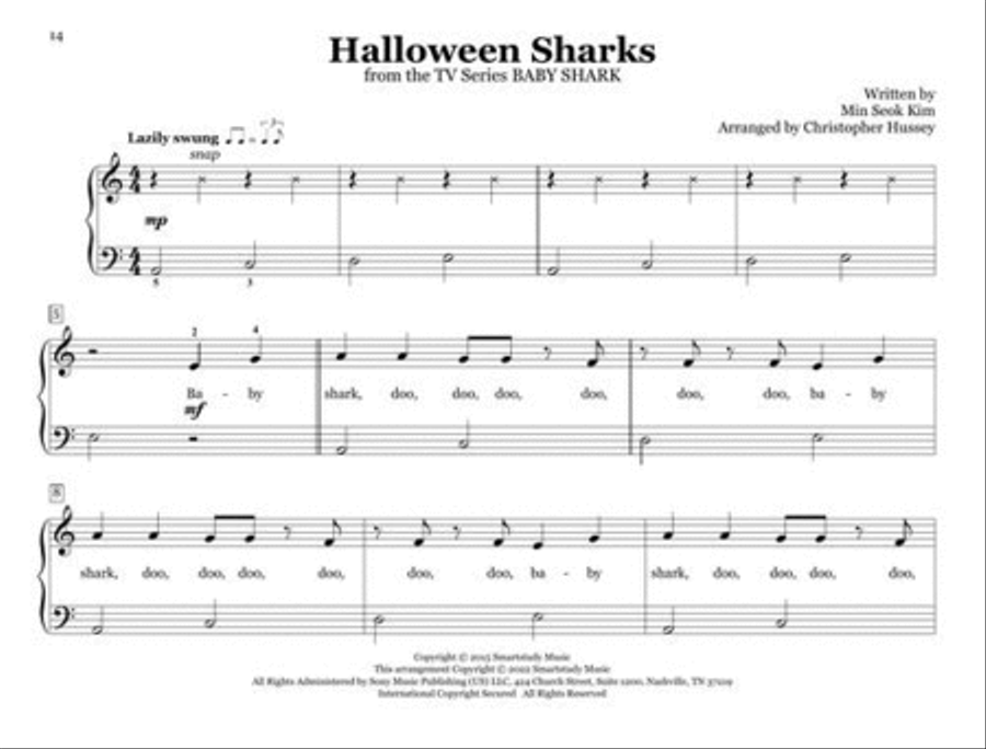 First Halloween Hits Easy Piano scores gallery preview page 5