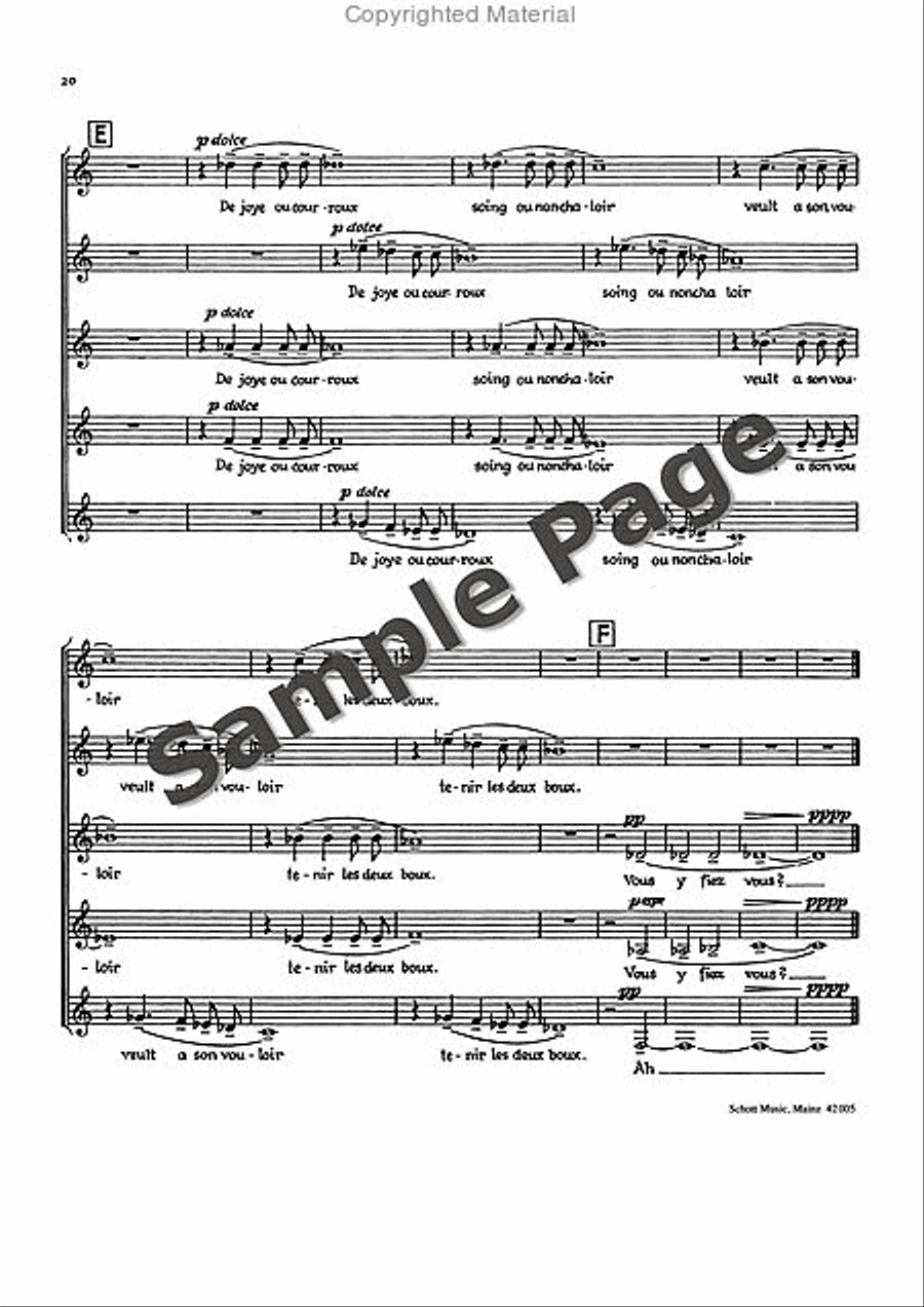3 French Choruses from the ballet “Joan von Zarissa” Women's Choir scores gallery preview page 21