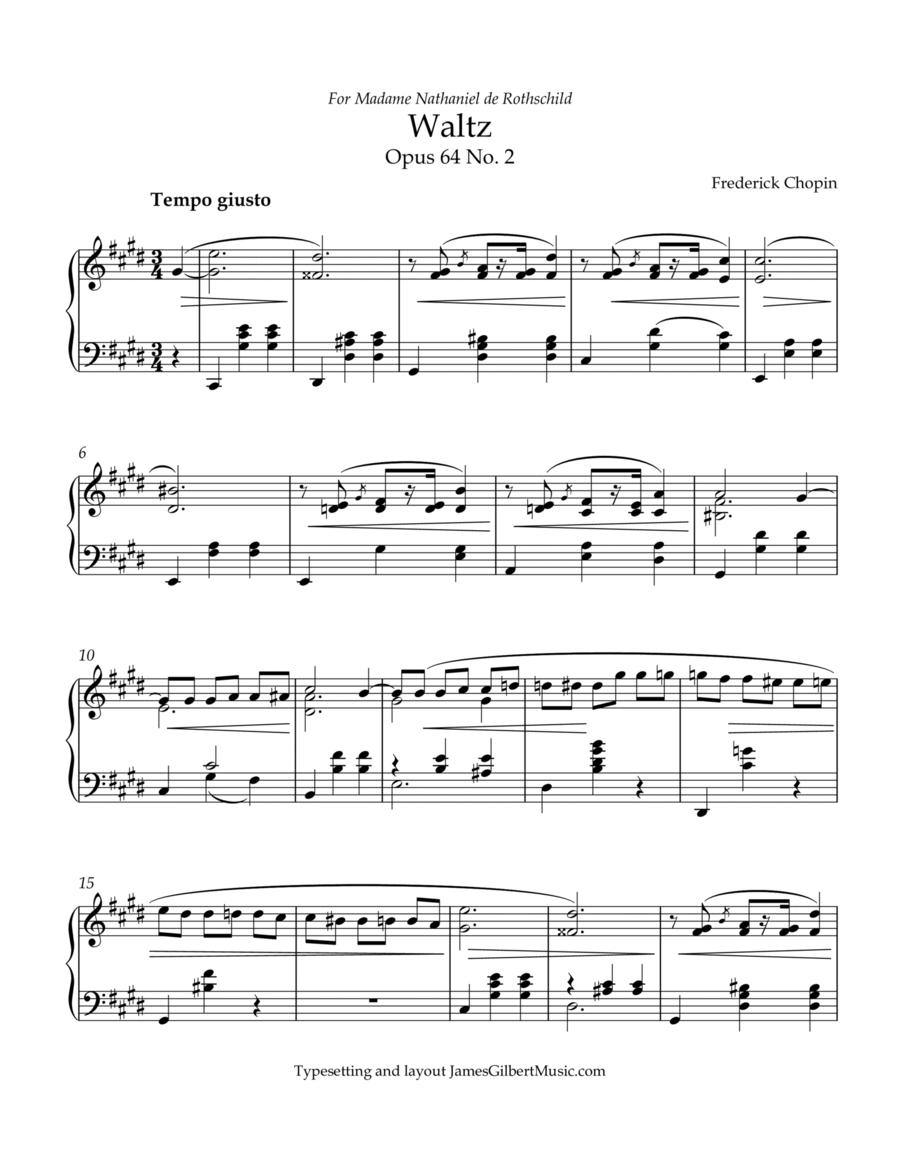 Waltz in C# minor, Opus 64, No 2 Piano Method scores gallery preview page 1