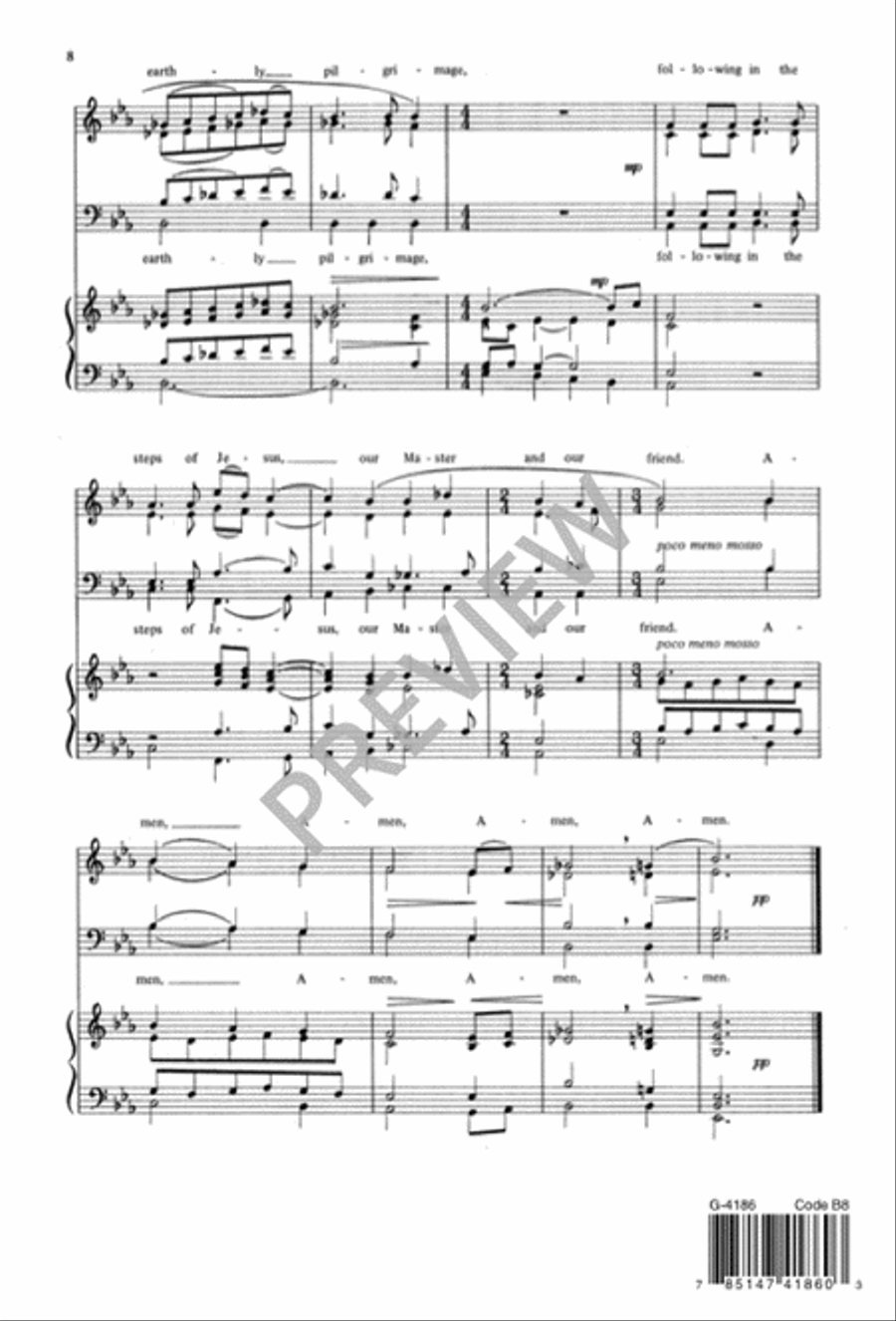 The Secret of Christ 4-Part scores gallery preview page 9