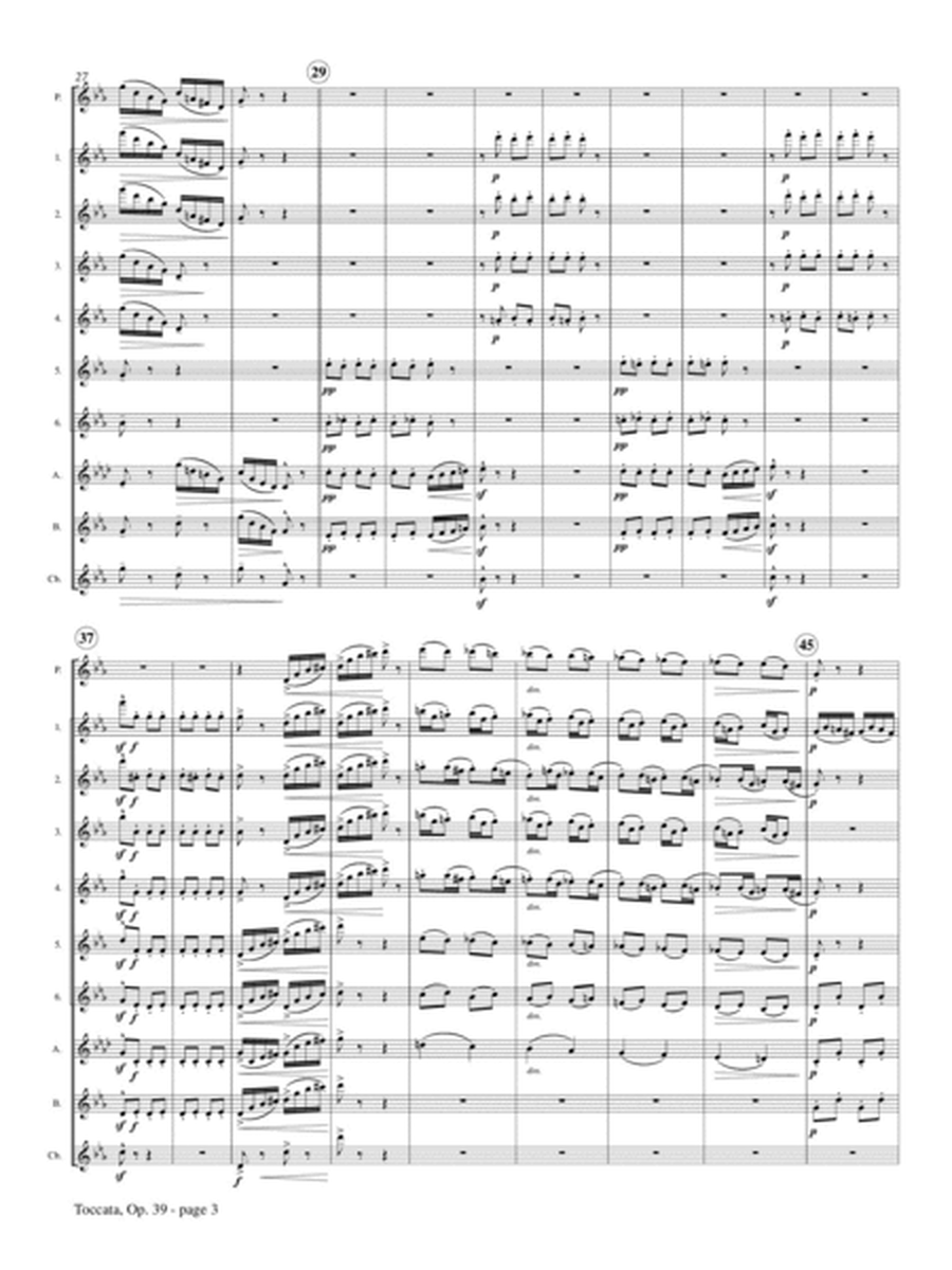 Toccata, Op. 39 for Flute Choir