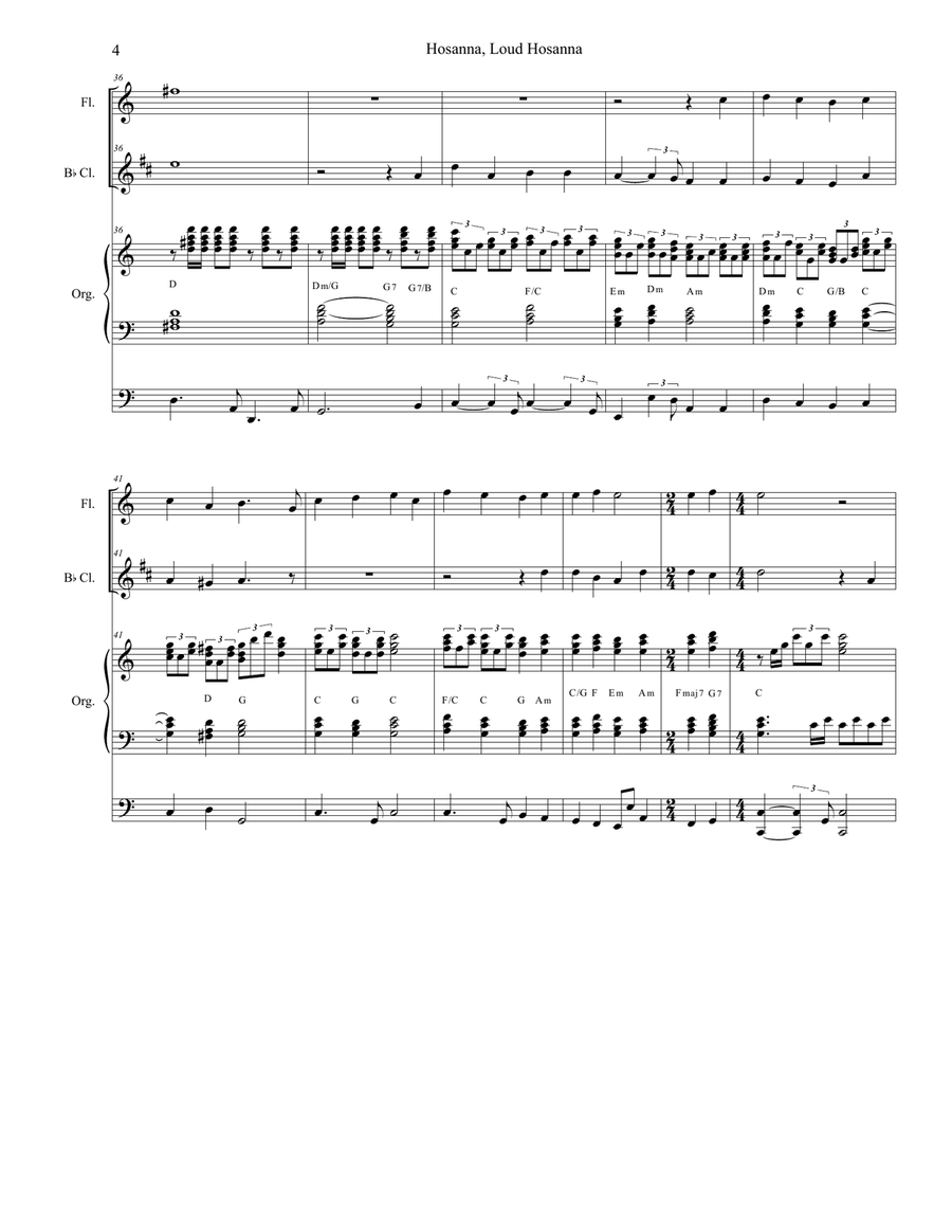 Hosanna, Loud Hosanna (with 