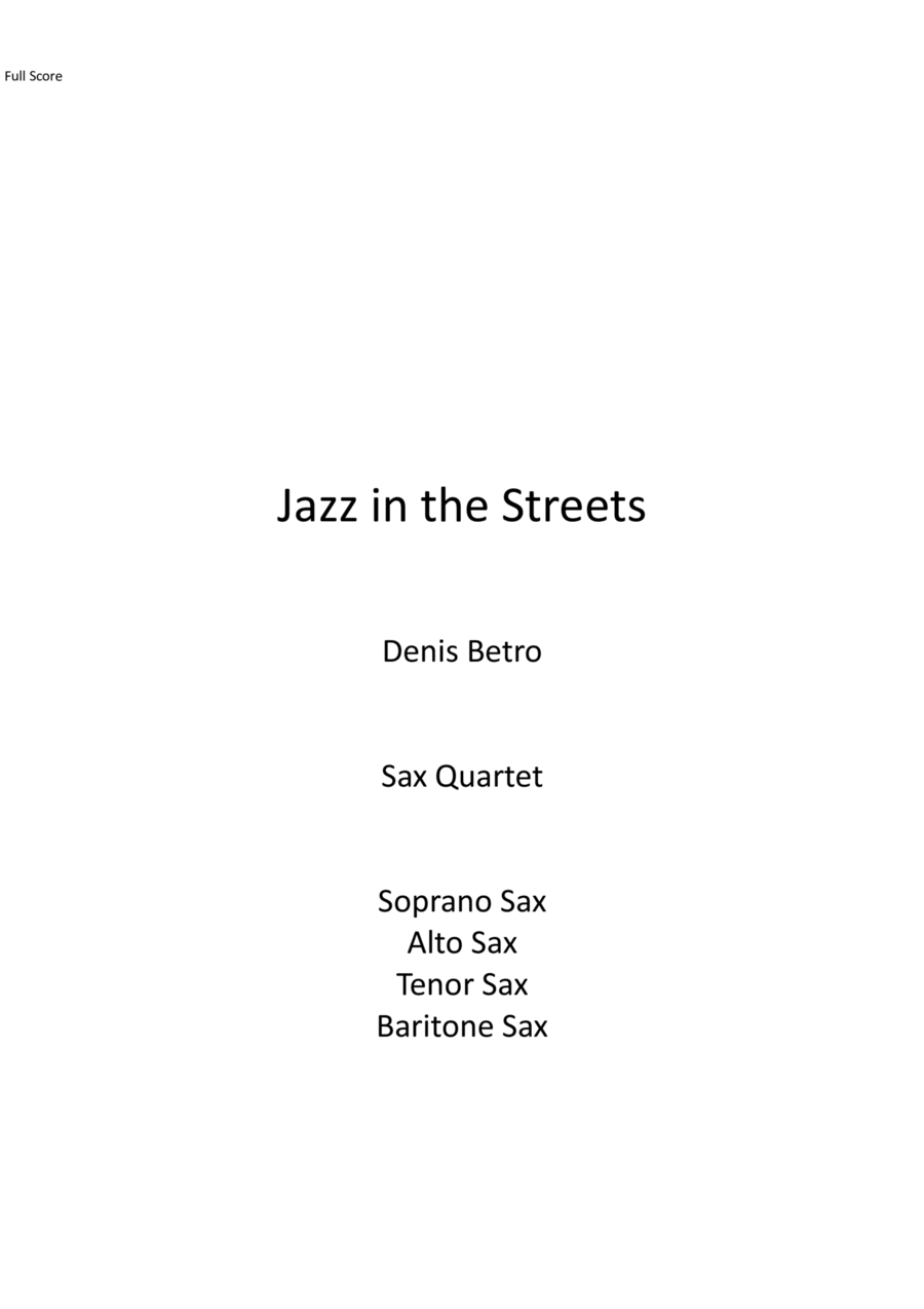 Jazz in the Streets Set of Parts scores gallery preview page 1
