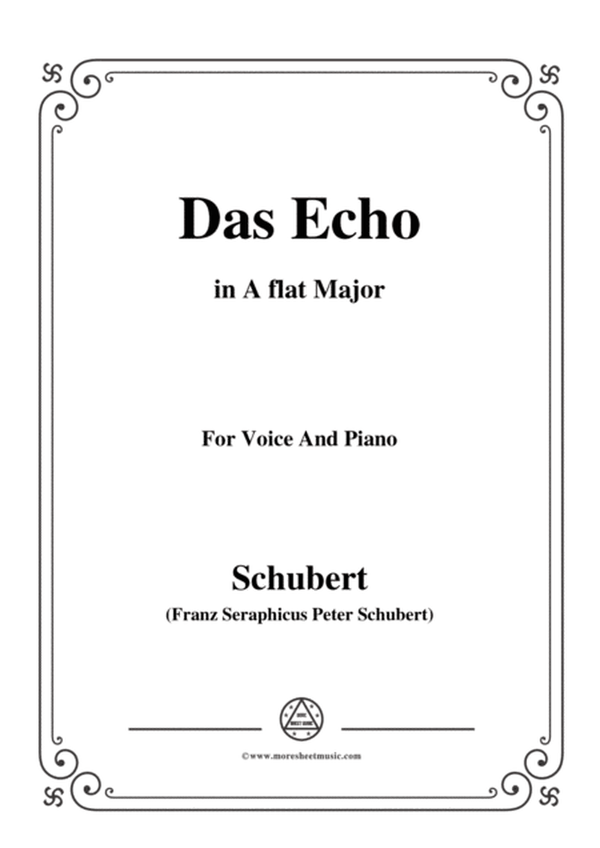Schubert-Das Echo,Op.136,in A flat Major,for Voice&Piano image number null